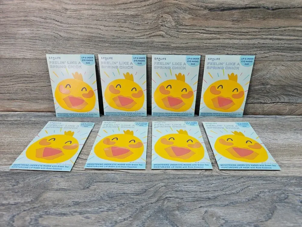 Spalife Feeling Like A Spring Chick Lip And Under Eye Masks with Green Tea